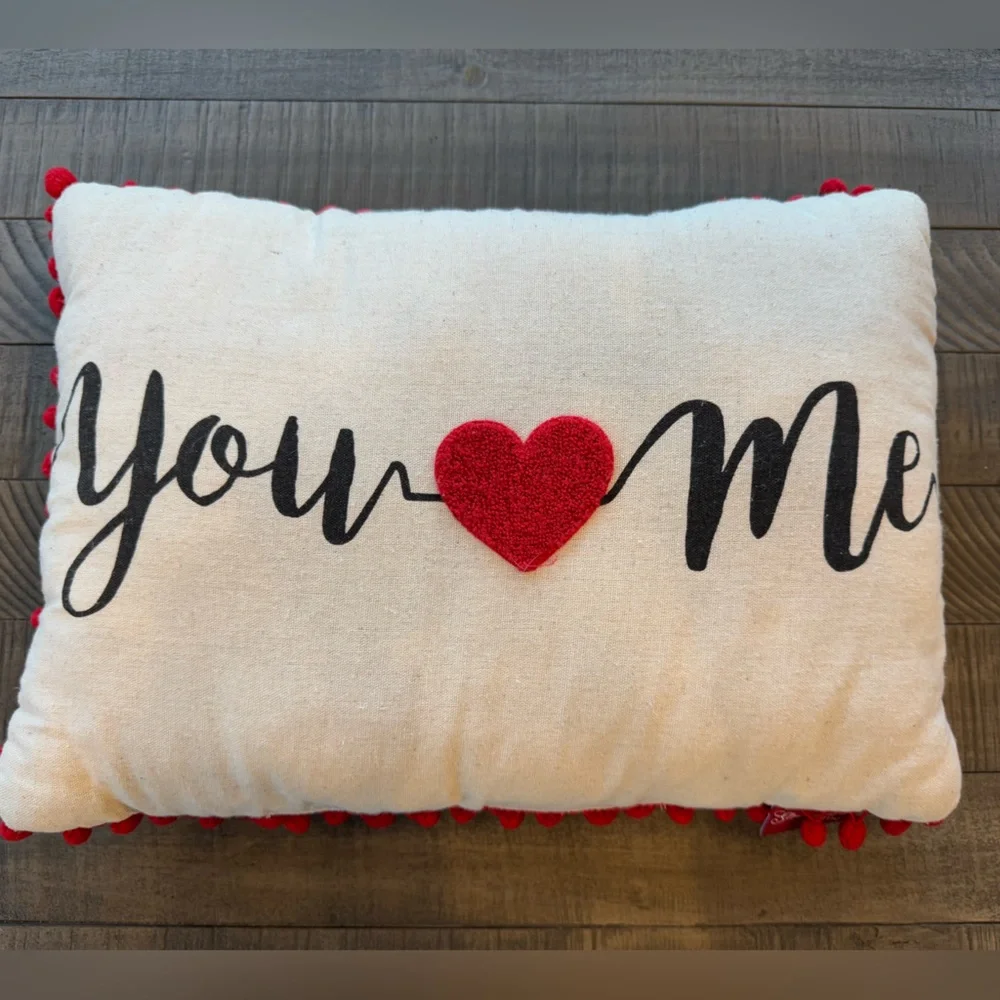 You & Me Valentine’s Day Heart Accent Pillow